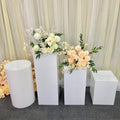 White Acrylic for Plinth Cylinder Pedestal for Romantic Wedding Display Dessert Cake Stand Events