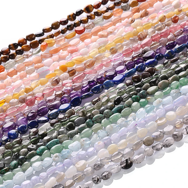 8*10mm Smooth Polished Irregular Nugget Tumbled Gemstone Crystal Beads for DIY Jewelry Making