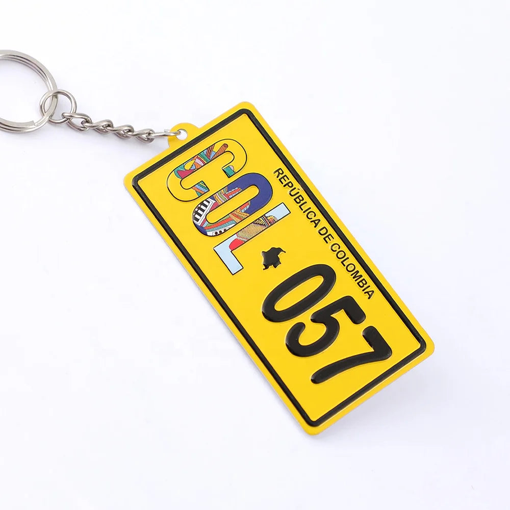 Metal Aluminum  License Plate Keychain Promotional Metal Key Ring Key Chain