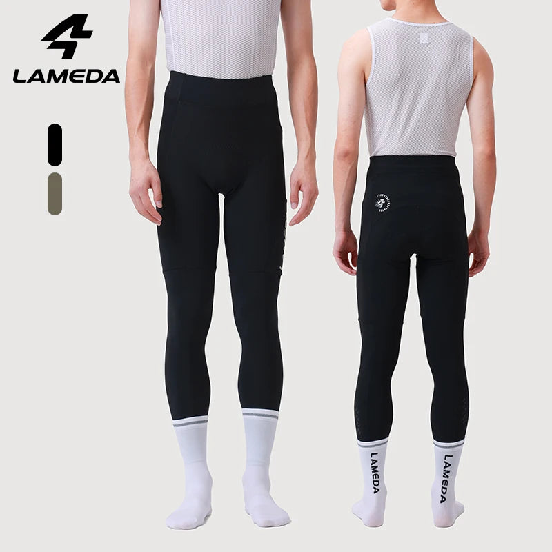 Water-Repellent Cycling Pants Quick Dry Warm Windproof With Reflective Leggings for Adults in Chilly Weather