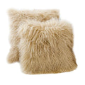 MWFur Fashion Real Fur Cushion Cover Natural Lamb Fur Pillow Cover Fluffy Mongolian Lamb Fur Pillow Case