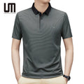 Clearance Sales Men's Casual Short Sleeve T-Shirts Breathable Striped Printed Spring Summer Collection