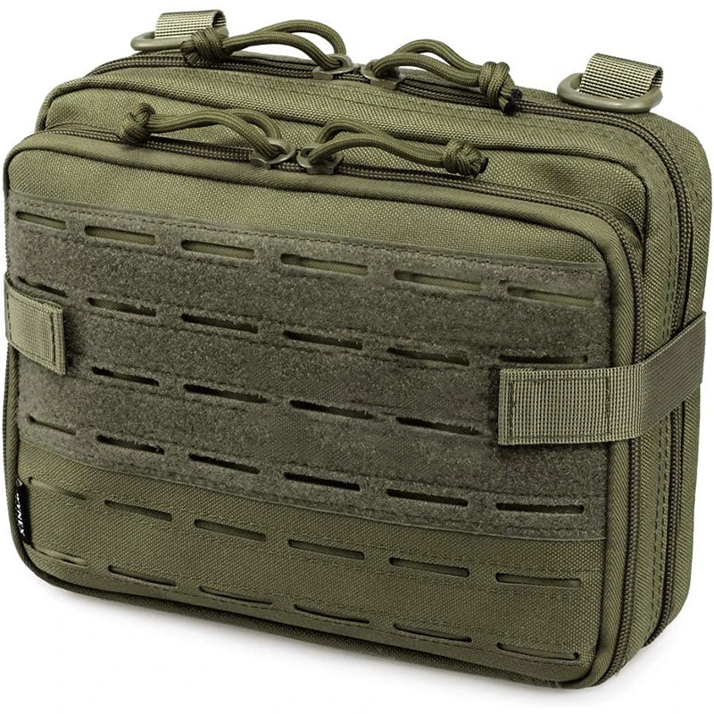 Nylon MOLLE Tactical Pouch Multi Pocket Utility Tool Pouch Water Resistant Modular Tactical Gear Pouch with Elastic Slots
