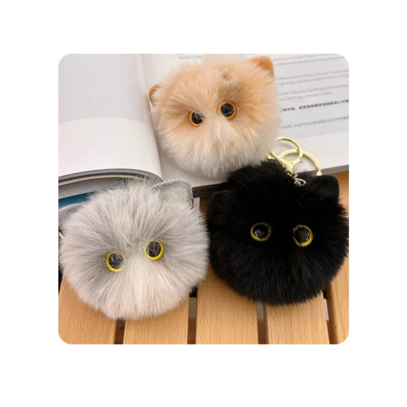 New Cute Cat Plush Keychain Owl Pendant Key Chain Doll Toy Ladies Birthday Gift