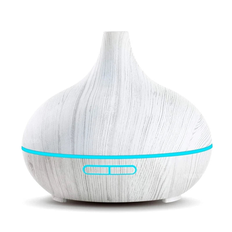 Hot 550ml Wood Grain Oil Diffusor Aroma Essential Oil Diffuser Wooden Ultrasonic Fragrance Air Humidifier with Remote Control