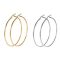 2023 Fashion Geometric Women Hoop Earrings Delicate Gold Plated Stainless Steel Earrings Exaggerated 3mm-8mm Large Hoop Earrings