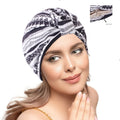 High Quality Double Layer Satin Lining Twisted Turban Patterns Knotted Hair Care Chemo Turban for Women