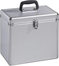 LP case in Aluminium Look (for Storing 50 Records Lockable) Vinyl Storage Box Record case