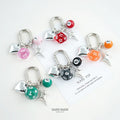 Fashion Irregular Dice Heat Billiard Keychain Bag Pendant Funny Keyring Exquisite Backpack Decoration Charm Accessories Gifts