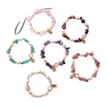 Wholesale 7 Chakra Healing Natural Amethyst Quartz Natural Freshwater Pearl Semi -Precious Stone Bead Charms Bracelet Jewelry