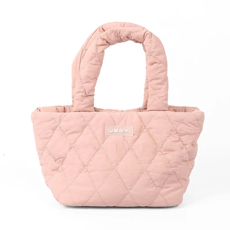 CHANGRONG Custom Lightweight Durable Nylon Quilted Puffer Waterproof Multi-function Casual Tote Bag Zipper Closure 60-Day Money