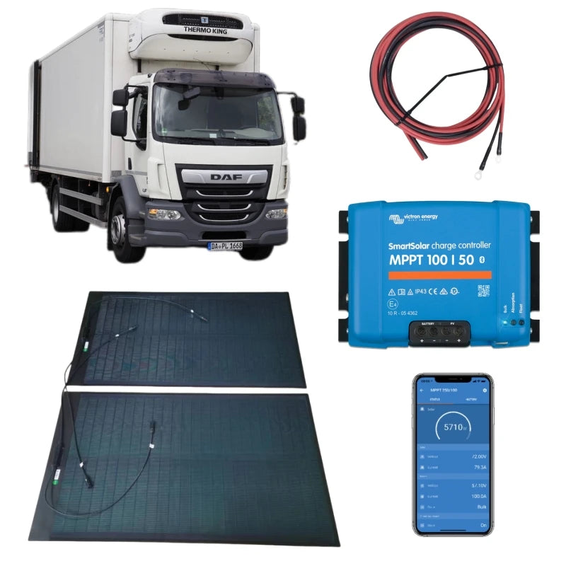 PV Air Conditioner CIGS Battery Charger Set Power 200W Freezers Food Refrigerator Truck Energy Trailer Beverage