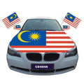 Promotional Product Customized Malaysia Car Hood Flag 100%Polyester with Rear Mirror Hood Flag Malaysia Car Hood Cover Flags