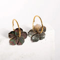 Hawaiian Turtle Leaves Frangipane Style Shell Pearl Cute Party Fashion Drop Earrings for Women