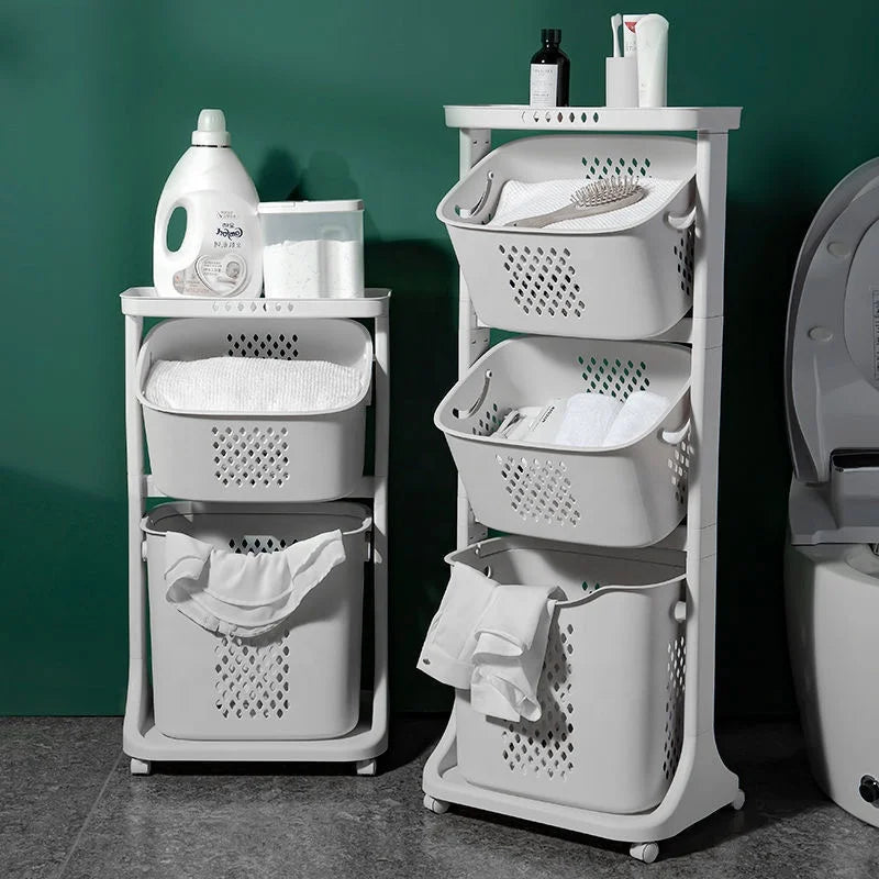 Children's Toy Storage Household Multi-layer Living Room Debris Basket Plastics Storage Cabinet Drawers Storage Cart With Wheels