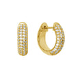 Wholesale 925 Sterling Silver Hoops 18K Gold Plated Cubic Zirconia Hoop Huggie Earrings for Women