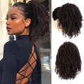 Wholesale 90g Afro Kinky Curly Synthetic Hair Extension Short Puff 10inch Drawstring Ponytail for Black Women Deep Wave Style