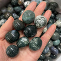 Bulk Wholesale 20-30mm Spiritual Crystals Healing Stones Natur Moss Agate Crystal Tumbled Stone for Decor