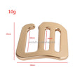20mm Metal Light Gold Handbag Purse G Shape Hook Connector Strap Webbing Ladder Bag Slider Adjuster Buckle