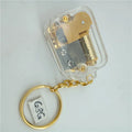 Wholesale Golden Acrylic Music Box Keychain