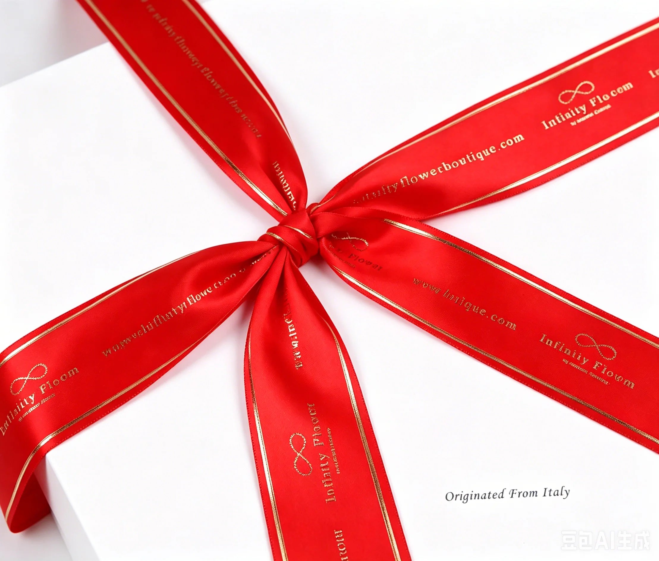 Wholesale 3D Gold 2inch Gift Ribbon Roll Personalized Printing logo Ribbon for Gift Decoration satin ribbon