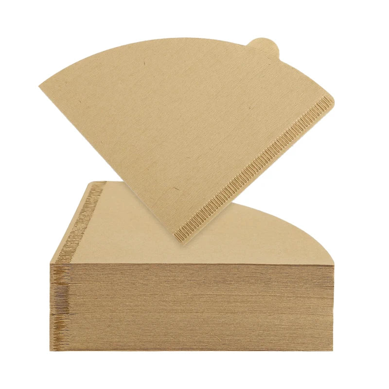 Natural Disposable Paper Coffee Filters Cone Shape in Brown Color for Coffee Machine 100pcs MOQ Modern Classic Design Tea Tool