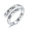 Fashion 925 Sterling Silver Adjustable Ring for Women Simple Customized Rings for Gift