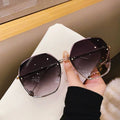 2288 New Rimless Oversize Irregularly Trimmed Fashion Sunglasses for Women