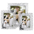 Modern Silver Plated Zinc Alloy Die-casting Photo Frame with Hollow Out Design Made of Metal