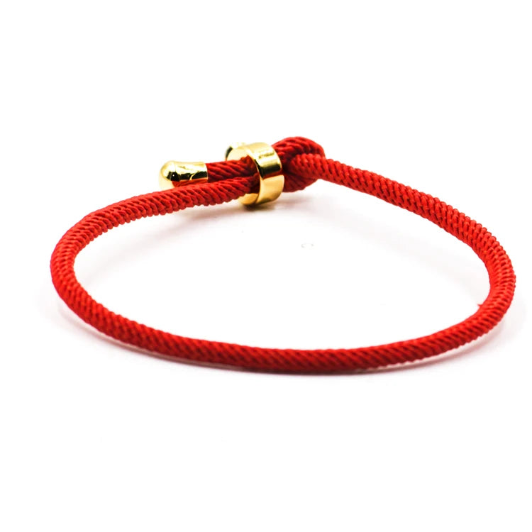Stainless Steel Fashion Jewelry Wholesale Hot Selling Gifts Red String Bracelet Gold Plated Friendship Red Rope Bracelet
