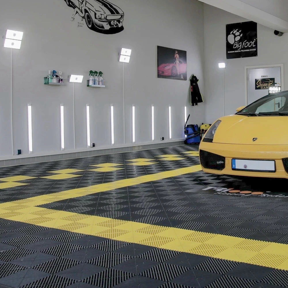 Anti-Slip Plain Interlocking Garage Floor Tiles Vinyl Flooring Indoor Villa Use Graphic Design Solutions in Stock