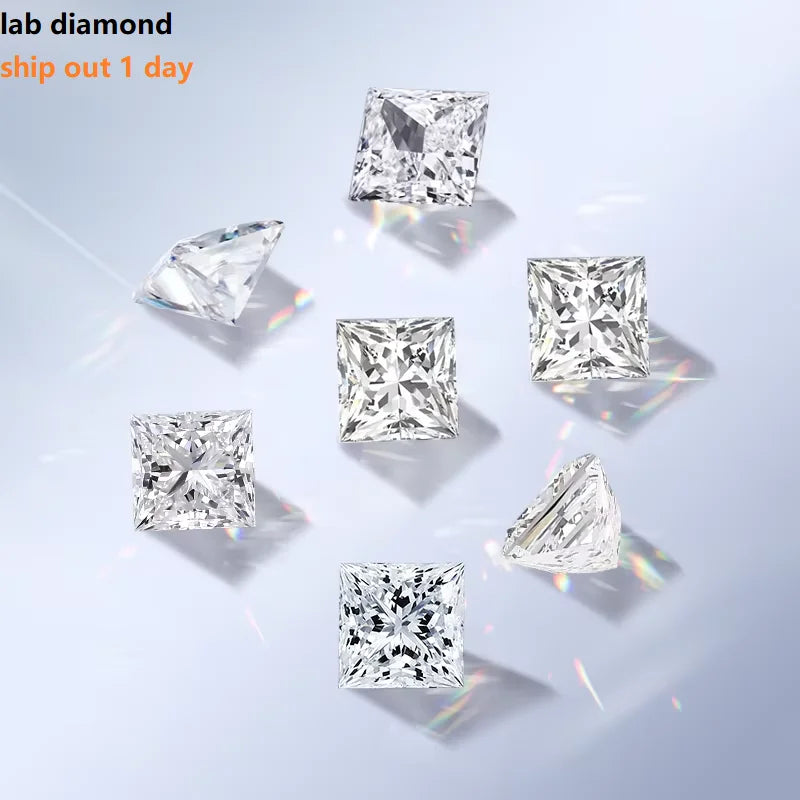 Wuzhou Starsgem 1.4*1.4mm~4.5*4.5mm Lab Created Diamant Hpht Small Size Princess Cut Lab Grown Diamond