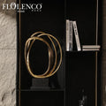 Flolenco Luxury Home Decor Golden Resin Art Crafts Ornament Interior Tabletop Cabinet Decorative Items Resin Sculpture