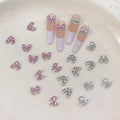 Love Butterfly New Product Explosive Splicing Stacked Diamond White Pink Nail Art Rhinestones Featuring Zircon Wearing