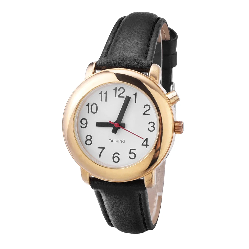 English/German/French Talking Alarm Watch  With Clear Loud Alarm Clock for Visually Impaired People