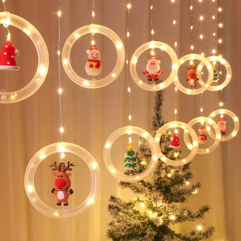 Pafu Santa Claus Outdoor Indoor bar Cafe Decorate fairy Snowman Old Man Tree Christmas Decorations Christmas Party String Lights