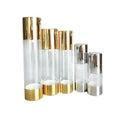 15ml 30ml 50ml 80ml 100ml Clear Plastic Airless Spray Bottle Gold Silver Color Refillable Sreum Lotion Airless Pump Bottle