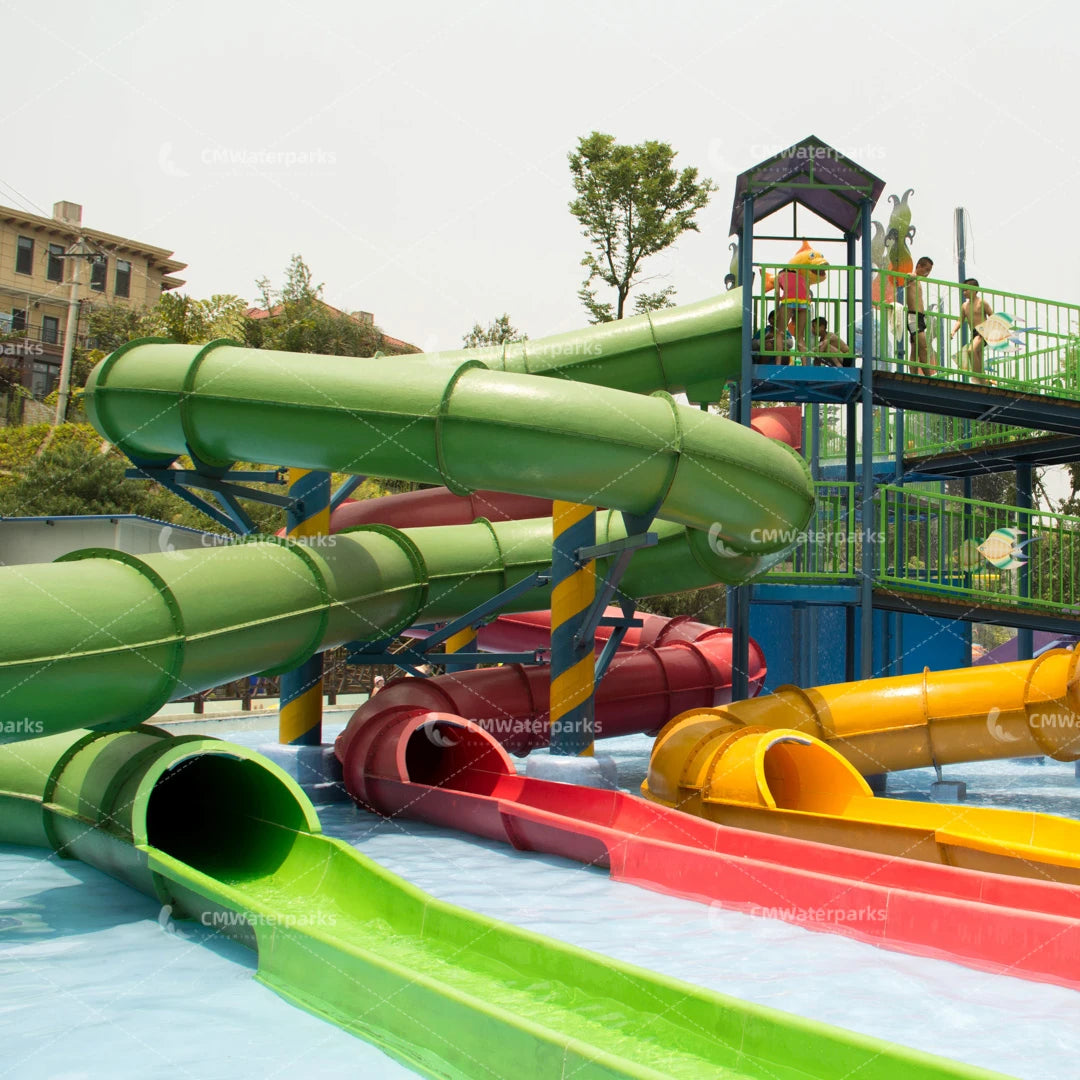 Professional Customization Water Park Equipment Fiberglass Water Slide Pool Slides
