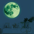 30cm Glow-in-the-Dark PVC Moon Wall Decorative Stickers for Children's Room Green/Blue/Pink Light Glowing Moon Decoration