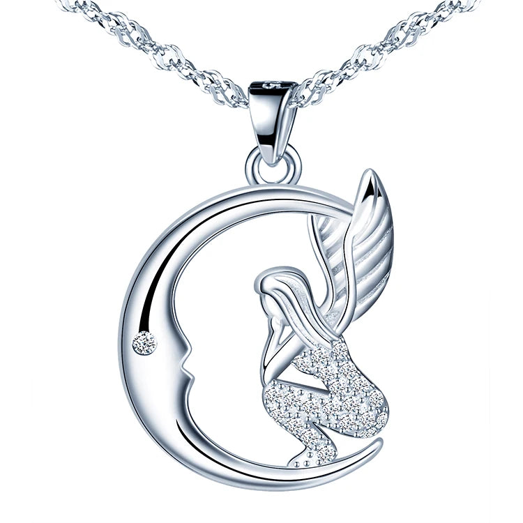 Fairy Necklace Children 925 Sterling Silver Jewelry for Kid Girls