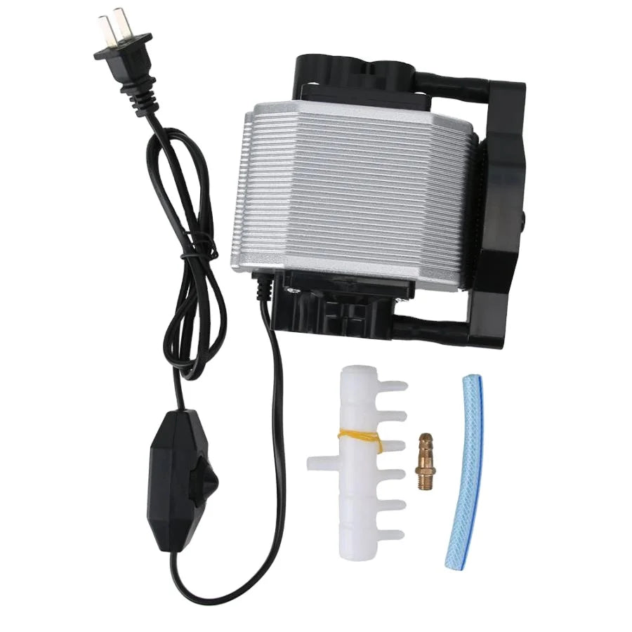 AC220-240V Aluminum Alloy Aquarium Air Pump Adjustable Oxygen Aerator Plastic Pond Pump Fish Tank Accessory