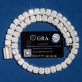 Pass Tester Custom Cuban Chain 925 Silver VVS Baguette Moissanite Hiphop Rapper Jewelry Iced Out Cuban Link Necklace