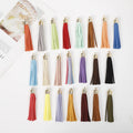 Wholesale 8CM Colorful Tassel Gold Cap Velvet Leather Tassel for DIY Jewelry Making