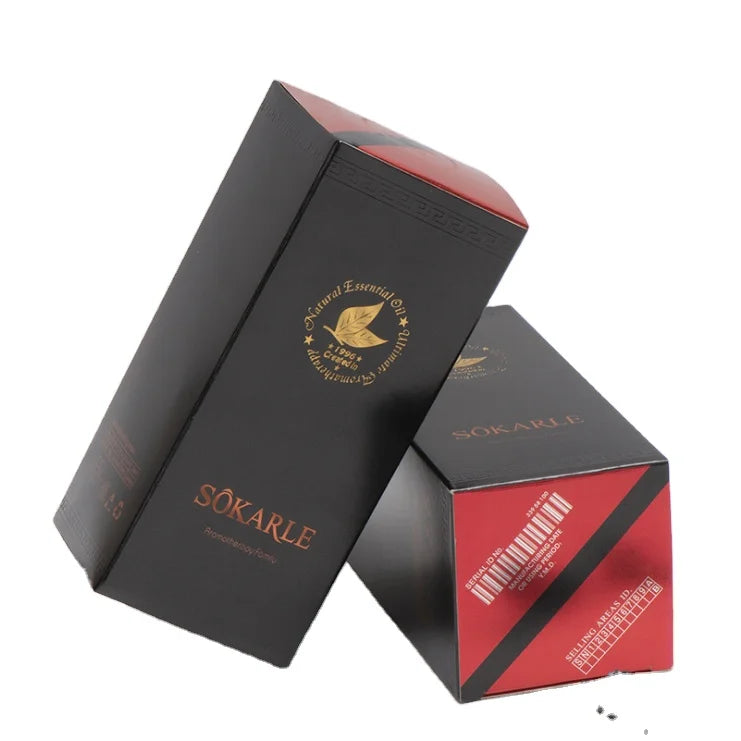 Empty Die Cutting 50ml Perfume Box Design Packaging Eco Friendly Custom Factory Price 350gsm Luxury Paper Cosmetic Packaging