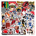 50Pcs Football rugby Soccer Sport Cool Waterproof Graffiti Sports Diy Bottle Skateboard Luggage Laptop Custom Label Stickers