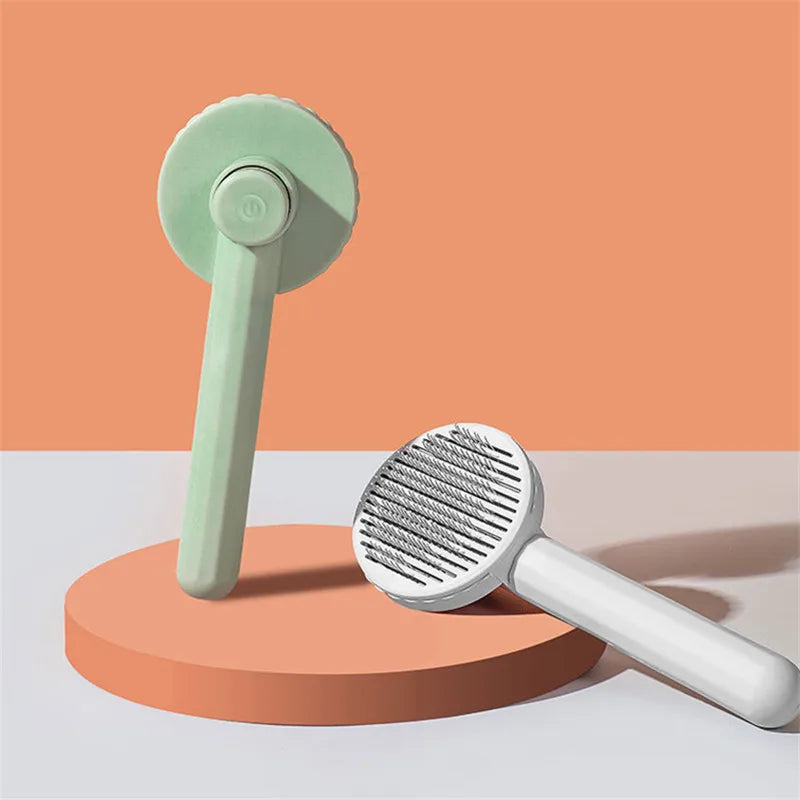 Pet Cat Hair Removal Brush for Dogs Cats Shedding Hair Clean Grooming Comb Tool Self-Cleaning Cat Hair Removal Brushes