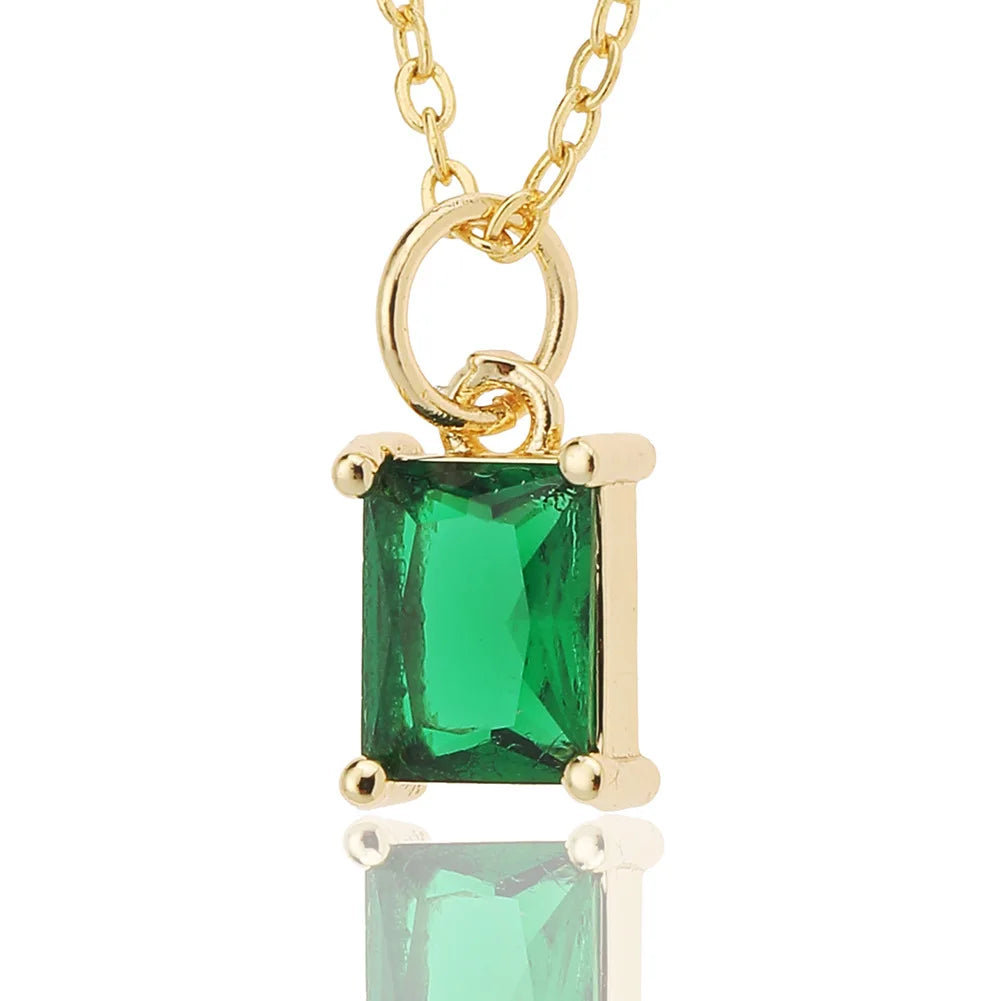 MIENTER High Quality Lab Diamonds Necklace Chain Women Luxury Crystal Stone Gold 18k Necklace for Women