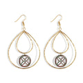 Hawaiian Jewelry Wholesale Freshwater Shell Waterdrop Shape Earring New Trend Gold Plated Fashion Earrings Jewelry