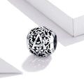 26 Initial Letter Collection Round Flower Beads 925 Sterling Silver Alphabet Charms Cute Style Pendant for Bracelet