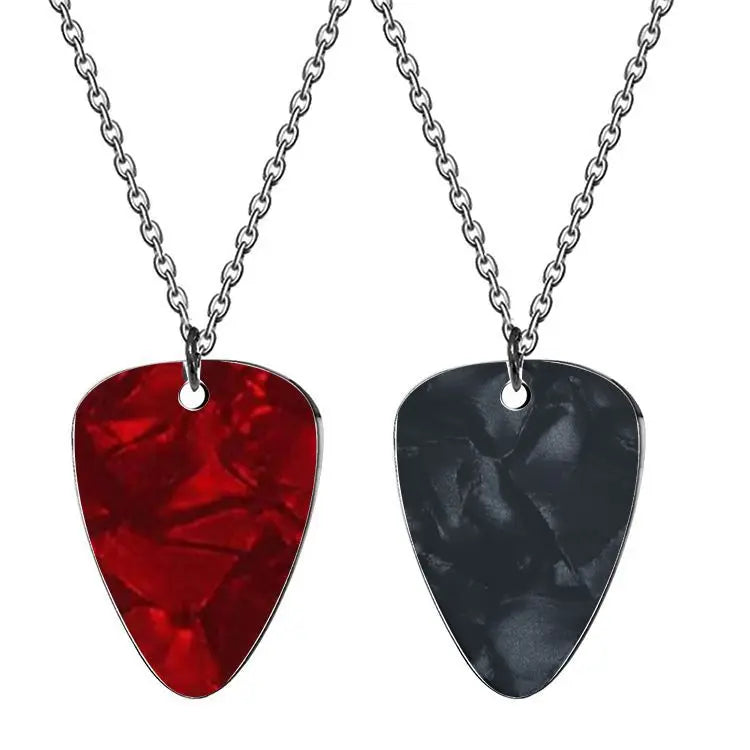 Custom Logo Hellfire Club Guitar Pick Personalized Rock Necklace Earrings Jewelry Colorful Eddie Munson Pendant Necklace